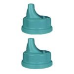Lifefactory Glass Baby Bottle BPA Free 9 oz + Sippy Cap Set | Protective Silicone Sleeve | Kale - Image 3