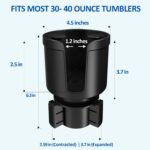 New Car Cup Holder Expander Compatible with Owala FreeSip (32 & 40 Oz. Models), Also Compatible with FreeSip Sway 40oz, Large Water Bottles and Tumblers - Image 3
