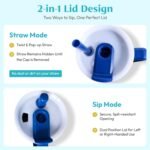 40 oz Tumbler with Handle and Straw | Leak Proof Insulated Stainless Steel Water Bottle Travel Mug Fits in Cup Holder | Keeps Cold Hot | Gifts for Women Men Him Her (Pastel Green, 40 oz) - Image 4