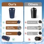 Insulated Coffee Mug 12 oz Travel Coffee Mug with Lid Pill Proof, Stainless Steel Vacuum Thermal to GO Leakproof, Tumbler Reusable Coffee Cup for Men and Women Hot & Iced Drinks - Image 8