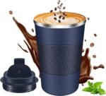 Insulated Coffee Mug 12 oz Travel Coffee Mug with Lid Pill Proof, Stainless Steel Vacuum Thermal to GO Leakproof, Tumbler Reusable Coffee Cup for Men and Women Hot & Iced Drinks - Image 10