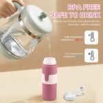 Collapsible Water Bottles for Travel - 26oz BPA-Free Foldable with Carabiner, Lightweight Leak-Proof Design, Portable Reusable Bottle for Hiking, Airplane, Camping (Pink) - Image 5