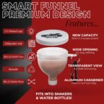 Protein Powder Funnel to Go with Carabiners & Reinforced Caps - 4 Pack (Water Bottle Approve) - Image 3