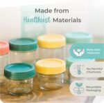 Mason Bottle Breast Milk Storage Jars (4oz & 8oz, 8-Pack) – Reusable Glass Baby Food Containers with Lid for Baby Formula & Breastmilk – Airtight, Stackable, Freezable - Image 4