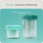 Mason Bottle Breast Milk Storage Jars (4oz & 8oz, 8-Pack) – Reusable Glass Baby Food Containers with Lid for Baby Formula & Breastmilk – Airtight, Stackable, Freezable - Image 5