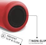 Elemental Artisan Insulated Tumbler, Triple Wall Coffee Travel Mug, Reusable Stainless Steel Coffee Tumbler with Ceramic Lid, Thermal Coffee Cups for Hot (6 Hrs) & Cold (18 Hrs), 16oz - Red - Image 5