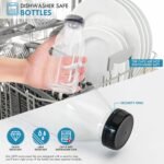 YEBODA 32oz Glass Milk Bottle with Plastic Tamper-proof Caps (4 Pack) Vintage Reusable Dairy Drinking Containers, Glass Bottles for Milk, Juice,Yogurt, Smoothies, Tomato Sauce, Jam, Syrup - Image 5