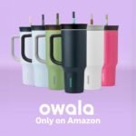 Owala Stainless Steel Triple Layer Insulated Travel Tumbler with Spill Resistant Lid, Straw, and Carry Handle, BPA Free, 40 oz, Orange (Tropical) - Image 5
