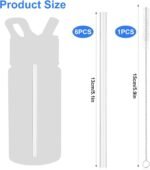 6pcs Straw Replacement for Simple Modern Kids, Water Bottle Sucker Accessories for Simple Modern Kids Water Bottle Stainless Steel Reusable Tumbler for Toddlers 14oz, with 1 Brush - Image 3