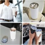 OMTech 20oz Tumblers Bulk, 6pc Stainless Steel Tumbler Set with Lid & Straw, Double Wall Vacuum Insulated Mug for Laser Engraver, Travel Coffee Mug for Hot & Cold Drinks, White Powder Coated Cup - Image 7