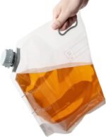 Restaurantware Cater Tek 1 Gallon Water Containers 10 Drink Bags - Collapsible Includes Tamper-Evident Caps Clear Plastic Beverage Bags For Catered Events Camping or Hiking Durable Handle - Image 6
