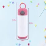 6pack Mixed coloer 12oz sublimation tumbler kids sippy cup blank stainless steel thermos kids water bottle for school toddler cups spill proof with straw and lid - Image 3