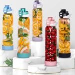 32 oz Sports Glass Water Bottle with Straw and Time Marker, Large Resuable Motivational Glass Drinking Bottle for Infused Water, Fruit, Smoothie, Coffee - Image 5