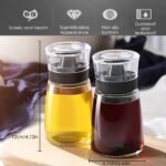 Leak-proof Oil Dispenser Bottle for Outdoor Camping, 160 ml/5.4 oz Glass Olive Oil and Vinegar Cruet, Well Sealed for Picnic Kitchen, 4 Pack - Image 4