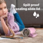 20 oz Tumbler with Straw Stainless Steel Double Wall Vacuum Insulated Coffee Travel Mug with Handle-Reusable Metal Leak Proof Water Cup for Women(Rose Red) - Image 3