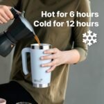 20 oz Tumbler with Straw Stainless Steel Double Wall Vacuum Insulated Coffee Travel Mug with Handle-Reusable Metal Leak Proof Water Cup for Women(Rose Red) - Image 4