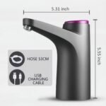 USB Rechargeable Electric Water Pump for 5 Gallon Bottle, Portable Water Dispenser Pump with 1200mAh Battery for Home Office Camping (Black) - Image 3