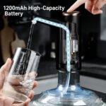 USB Rechargeable Electric Water Pump for 5 Gallon Bottle, Portable Water Dispenser Pump with 1200mAh Battery for Home Office Camping (Black) - Image 8