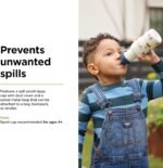 Klean Kanteen 12 oz Classic Kid's Sippy Bottle - For Little Hands - With Dust Cover & Attachable Loop - Durable, BPA-Free, Stainless Steel Material - Fits Interchangeable Caps - Happy Flowers - Image 4