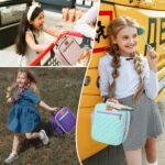 Genteen Kids Lunch Box Lunch bag for Kids Girls Teen,Insulated Lunch Bag with Bottle Holder,Small Lunch Box Cooler Lightweight Reusable LunchBox for Work Office School Travel Picnic-Purple - Image 3