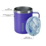 BJPKPK 2 pcs Insulated Coffee Mug, 14oz Insulated Tumbler with Lid, Stainless Steel Coffee Cups with Splash Proof Lid-Purple - Image 3