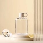 12.2 oz/360 ml Flat Travel Water Bottle, BPA Free Tritan Reusable Plastic Square Water Bottle, Leak-Proof Compact for Camping, Fitness, Outdoor Sports, Fits Purse and Pocket（White） - Image 6