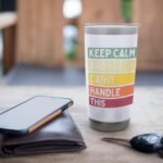 Keep Calm And Let Cathy Handle This Funny Custom Retro Quote Stainless Steel Insulated Tumbler - Image 6
