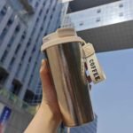 Titanium Coffee Cup Double Wall Ultralight Ti Travel Mug Vacuum Insulated Hot or Cold with Leakproof Lid Wide Mouth for Backpacking, Commute, Camping, Cafe, Gym, Home Office Water Tea Bottle - Image 3