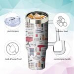 40oz Hair Stylist Gifts Hairstylist Tumbler with Handle for Female Women, Stainless Steel Insulated Cup, Coffee Mug Water Bottle for Hairdresser Cosmetology Salon Owner Beautician - Image 4