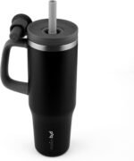 40 oz Tumbler with Handle and Straw - This Stainless Steel Insulated Tumbler with Lid and Straw Cover is 100% Spill Proof - Travel Cup for Everyday Use, Lightweight and Cupholder Friendly - Image 3