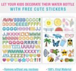 CHILLOUT LIFE 12 oz Kids Insulated Water Bottle for School with Leakproof Spout Lid and Cute Waterproof Stickers, Personalized Stainless Steel Thermos Flask Metal Water Bottle, Pink Unicorn - Image 4