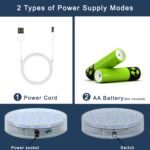 LARDUX Led Light Base - 6 Inch Round Display Pedestal Light Stand Plate Flat for 3D Crystal Cube Glass Art Acrylic Statues - USB Charge or Battery Powered - Image 5