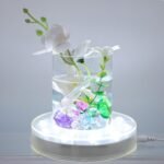 LARDUX Led Light Base - 6 Inch Round Display Pedestal Light Stand Plate Flat for 3D Crystal Cube Glass Art Acrylic Statues - USB Charge or Battery Powered - Image 7