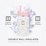 IRON °FLASK Kids Water Bottle - Straw Lid, 20 Name Stickers, Vacuum Insulated Stainless Steel, Double Walled Tumbler Travel Cup, Thermos Mug - Stardust Unicorns, 10 Oz - Image 4