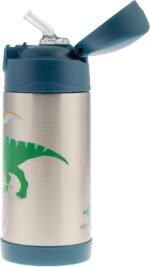 Stephen Joseph Double Wall Stainless Steel Bottles, Insulated Water Bottle for Kids Toddlers, Vacuum Insulated Bottle with Straw, BPA-Free Water Bottle – 11.8 Ounces, Dino - Image 3