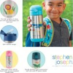 Stephen Joseph Double Wall Stainless Steel Bottles, Insulated Water Bottle for Kids Toddlers, Vacuum Insulated Bottle with Straw, BPA-Free Water Bottle – 11.8 Ounces, Dino - Image 5