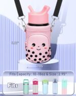 Water Bottle Carrier with Strap - Insulated Kids Water Bottle Holder for Boys Girls Bottle Bag for 10-18Oz - Image 3