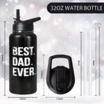 32oz Dad Stainless Insulated Aater Water Bottle with Straw,Dad Gym Hiking Sports Coffee Mug Cup Water Bottles,Fathers Day Gift For Dad From Gaughter, Son - Image 3