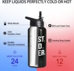 32oz Dad Stainless Insulated Aater Water Bottle with Straw,Dad Gym Hiking Sports Coffee Mug Cup Water Bottles,Fathers Day Gift For Dad From Gaughter, Son - Image 5