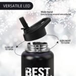 32oz Dad Stainless Insulated Aater Water Bottle with Straw,Dad Gym Hiking Sports Coffee Mug Cup Water Bottles,Fathers Day Gift For Dad From Gaughter, Son - Image 6