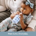 Lifefactory 4-Oz Glass Baby Bottle with Protective Silicone Sleeve and Stage 1 Nipple Sky Blue - Image 5