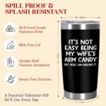 Valentines Day Gifts For Husband from Wife - 20 oz Stainless Steel Insulated Coffee Tumbler with Lid - Anniversary Wedding Birthday Gifts for Him Men Husband from Wife, Presents for Men - Image 7