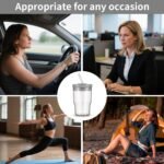 Glass Cups with Lids and Straws,16oz/480ml Reusable Iced Coffee Glasses & Juice Bottles,Cold Brew Tumblers with Leakproof Lids,BPA-Free Glass Jars for Juicing,Matcha,Tea,Smoothie (Grey) - Image 4