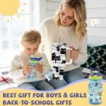 14oz Kids Water Bottle with Straw - Ladybug Water Bottle For School Leakproof Lightweight Durable Plastic Bottles with Straw for Kids Travel, Gift Cup for Children, Pop-Up Spout Cover(Insect) - Image 6