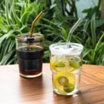 13oz/400ml Glass Water Tumbler with Straw and Lid Sealed Carry On Thick Wall Iced Coffee Cup Glass Cup for Water, Iced Tea Fruit Juice Etc (White-2Pack) - Image 3