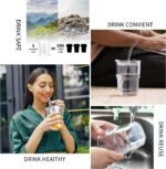 13oz/400ml Glass Water Tumbler with Straw and Lid Sealed Carry On Thick Wall Iced Coffee Cup Glass Cup for Water, Iced Tea Fruit Juice Etc (White-2Pack) - Image 4