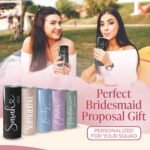 Fleur&Bay Personalized Tumbler with Lid & Straw - Customize Tumblers with Names, Bridesmaid Gifts for Wedding, Bachelorette & Bridal Party - Hot & Cold Drink Insulated Travel Mug - 20 oz, Black - Image 3