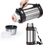 Large Thermosflask- 101oz Stainless Steel Insulated Bottle for Travel with BPA Free Cup - 3L Oversized Vacuum Insulated Thermoses with Handle and Strap for Hot & Cold Drinks - Image 3