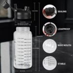 20oz/600ml Glass Water Bottle,2-in-1 Sip & Straw Lid, Wide Mouth Glass Shaker Bottle for Ice & Juice,Sports Nutrition Shaker Bottles,Juice Bottles,Sport Bottles(1 Piece) - Image 3