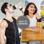 20oz/600ml Glass Water Bottle,2-in-1 Sip & Straw Lid, Wide Mouth Glass Shaker Bottle for Ice & Juice,Sports Nutrition Shaker Bottles,Juice Bottles,Sport Bottles(1 Piece) - Image 5